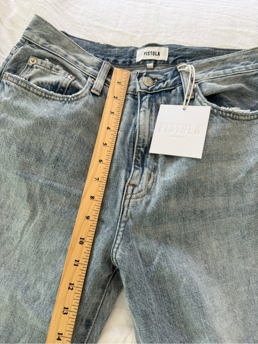 Pistola High Rise Light Blue Flare Jeans NWT 0795 - Picture 5 of 11